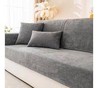 Nouvelle housse de canapé imperméable - Housses de coussin de canapé en chenille, housse de canapé antidérapante en forme de L, housses de canapé 1 2 3 4 places pour canapé sectionnel (Gris foncé)