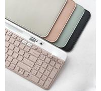 Nouvelle housse de clavier sans fil anti-poussière, pochette en cuir PU anti-choc, étui de protection portable ultra fin pour Logitech K580 Light Grey