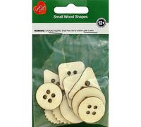 Nouvelle Image Group Assortis Wood Shapes-Basic Boutons (Lot de 10)