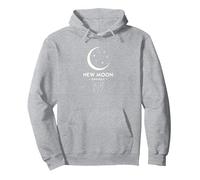 Nouvelle Lune énergie céleste Mystique Nuit étoilée Sweat à Capuche, Unisexe pour Adultes, Gris Chiné, XL