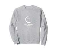 Nouvelle Lune énergie céleste Mystique Nuit étoilée Sweatshirt, Unisexe pour Adultes, Gris Chiné, M
