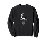 Nouvelle Lune énergie céleste Mystique Nuit étoilée Sweatshirt, Unisexe pour Adultes, Noir, XL