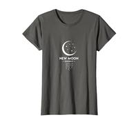 Nouvelle Lune énergie céleste Mystique Nuit étoilée T-Shirt, Femme, Asphalte, L