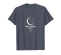 Nouvelle Lune énergie céleste Mystique Nuit étoilée T-Shirt, Homme, Bleu Chiné, M