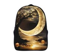 nouvelle lune sac à dos imprimé en 3d adolescent et adulte solide et robuste nuit sac à dos imperméable 2 compartiment unisexe sac d'école voyage-16,pour les voyages les affaires