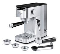 Polti Machine à café Coffea P10S – Espresso/Cappuccino, dosettes E.S.E. 44 mm réservoir 1,3L, argenté