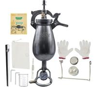 Nouvelle Machine à Pop-Corn De 1000 Ml, Canon à Pop-Corn En Acier Inoxydable 304, Appareil à Air Chaud, Compatible Avec Les CuisinièRes à Gaz, Usage Domestique Et Professionnel(1000ml)