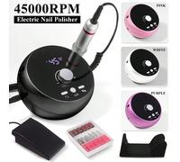 Nouvelle machine professionnelle de perceuse à ongles 45000RPM pour les ongles acryliques Gel Polish Kit de lime électrique pour les ongles Nouveau stylo de polissage ultra-silencieux Ensemble de perc