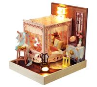 Nouvelle Maison De Poupée Miniature Avec Meubles, Kit De Bricolage Plus Anti-Poussière, Kit De Construction De Petite Maison 1:24, (Ancien Chinois)