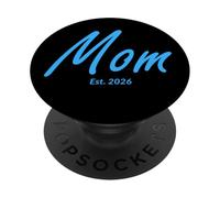 Nouvelle Maman d'un bébé garçon créée en 2026 (orthographe américaine) PopSockets PopGrip Adhésif