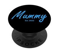 Nouvelle Maman d'un bébé garçon créée en 2026 (orthographe Britannique) PopSockets PopGrip Adhésif