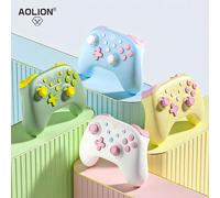Nouvelle Manette sans fil AOLION avec fonction de réveil, compatible avec Switch/Lite/OLED. Manette de jeu sans fil à double vibration avec fonction turbo, compatible avec Switch/PC/IOS/Android, multi