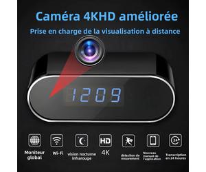 Nouvelle Mini caméra WiFi 4KHD pour une clarté améliorée, Vision nocturne infrarouge, visualisation à distance, détection de mouvement, Mini caméra sans fil Upgraded camera