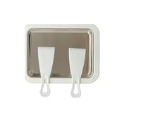 Nouvelle mini machine à glace maison for enfants en 2025, plateau à glace roulée avec 2 spatules, for faire de la crème glacée roulée, des granités mous congelés(White)