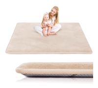 Nouvelle Mise à Jour du Tapis pour bébé，Le Tapis d'enfants épais de 3cm, Conception Antidérapante pour Le Tapis d'enfants pour Filles et Garçons(Marron Naturel,80 * 200CM)