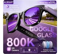 Nouvelle mise à niveau lunettes intelligentes avec caméra enregistrement vidéo AI reconnaissance Photo Bluetooth appel traduction voix lunettes de soleil hommes femmes color change