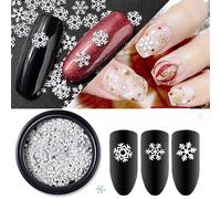 Nouvelle Mode Ongles Décorations 1 Boîte Flocon De Neige En Forme Éblouissante Ongles Autocollant Ongles Art Décoration Cadeau De Noël
