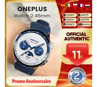 Nouvelle montre intelligente OnePlus Watch 2, écran AMOLED de 1,43 pouces, batterie de 500 mAh, plus de 100 modes sportifs, 2 Go + 32 Go, 46 mm, Wi-Fi, GPS, IP68, Google Pay blue