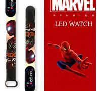 Nouvelle montre Marvel Spider pour enfants, bracelet de sport pour garçons, montre numérique pour enfants, montre électronique LED, les montres LED ne permettent que d'afficher l'heure et la date, san