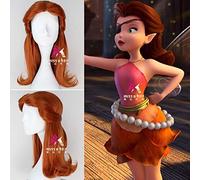 Nouvelle perruque de film d'halloween Cosplay princesse Rosetta perruque femmes longue perruque de cheveux ondulés orange + bonnet de perruque