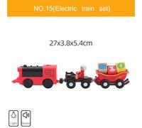 Nouvelle Piste En Bois Train Électrique Magnétique Voiture Jouet Ajustement Brio Rails De Train En Bois Chemin De Fer Jouets Pour Enfants