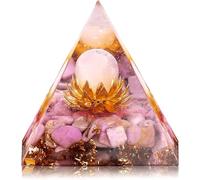 Nouvelle pyramide d'orgonite en cristal inspirant Fleur de vie avec pyramide d'énergie lépidolite pour la protection méditation pyramides d'orgonite Meilleur cadeau