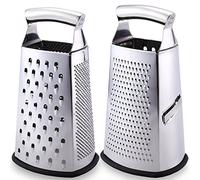 Nouvelle Râpe 4 faces - Garantie à vie - Râpe acier inoxydable N°1 pour fromages à pâte dure & molle, légumes, gingembre, zeste de citron, orange, noix - Gagnez du temps pour la cuisine quotidienne.