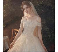 Nouvelle robe de mariée ciel étoilé ECELEN - élégante robe de mariée française de rêve de style forêt - couleur champagne XXL