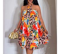 Nouvelle robe d'été/printemps grande taille style occidental sans manches, décontractée, pour tous les jours, style ras-du-cou/bohème/festival de musique/Pâques/Saint-Patrick/style occidental/style no