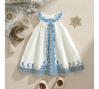 Nouvelle robe d'été sans manches pour bébé fille, style doux, motif floral exquis. Convient pour les festivals, les rassemblements familiaux, pour créer une petite princesse élégante 6-9M,9-12M,12-18M