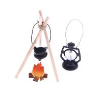 Nouvelle scène de feu de camp miniature | Décoration réaliste de feu de camp | Faux ornement de feu de camp | Feu de camp miniature pour maisons de jouets | Fait main innovant