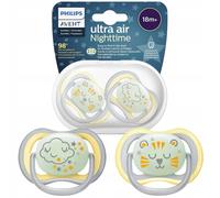 NOUVELLE sucette Philips Avent Ultra Air Night SCF37601 18m sans BPA veilleuse