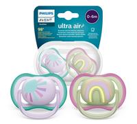 NOUVELLE sucette Philips Avent Ultra Air SCF085 série 2 0 à 6 mois silicone s...