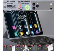 Nouvelle tablette Android Pro17 5G 2026 de 10,36 pouces, Android 13.0, 12000 mAh, 16 Go de RAM, 1 To de ROM, Wi-Fi, 10 cœurs, PC tablette réseau mondial blakc