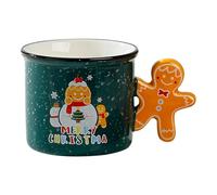 Nouvelle tasse en céramique pour couple, tasses avec petit homme en pain - Tasses à café en céramique de 350 ml avec petit homme en pain | Paire de tasses créatives pour boissons avec poignée en pan