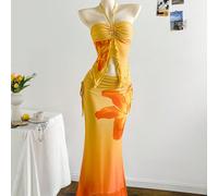 Nouvelle tenue de mariage sur la plage occidentale pour invités, brunch de remise des diplômes, Saint-Patrick Printemps, Festival de musique de Pâques Élégant Boho Tropical Resort Chic Top court en ma