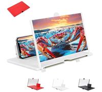 Nouvelle Version de la loupe d'écran pour Une Vision optimale et Un Confort Optimal. Support Extensible pour téléphone Portable. Transformez Votre téléphone en Mini-cinéma (White,12inch)