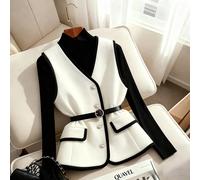 Nouvelle veste sans manches pour femmes, veste blanche pure à boutons L,M,S,XLTissu tissé