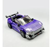 Nouvelle vitesse MOC Série de blocs de construction de voitures de course classiques, modèle de course, assemblage modulaire DIY, jouet pour enfants, ensemble cadeau pour garçons With stickers