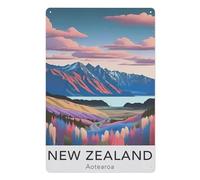 Nouvelle-Zélande, Aotearoa,Panneau en métal - Plaque murale pour maison, bar, café, salle de jeux, garage(20x30cm)8x12 inch-AE57