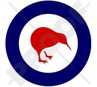 Nouvelle-ZÉLANDE Armée de l'Air RNZAF Kiwi Roundel Aéronef, 100mm Vinyl Sticker, Autocollant