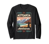 Nouvelle-Zélande NZ Hommes Noir Rugby Maori Silver Fern Haka Manche Longue