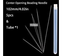 Nouvelles Aiguilles À Perles,Aiguille Torsadée,Ouverture Centrale,Broche Perlée,Fabrication De Bijoux En Acier Inoxydable,Collier,Bracelet,Outils,Résultats - Type Open 102mm 5pcs #A