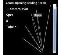 Nouvelles Aiguilles À Perles,Aiguille Torsadée,Ouverture Centrale,Broche Perlée,Fabrication De Bijoux En Acier Inoxydable,Collier,Bracelet,Outils,Résultats - Type Open 114mm 5pcs #A