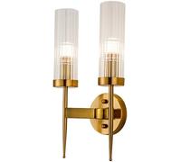Nouvelles appliques murales de chevet de chambre à coucher nordique durables américaines lumières murales d'intérieur luminaire mural vintage industriel avec abat-jour en verre transparent