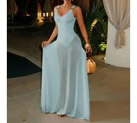 Nouvelles arrivées d'été : Élégant, romantique, sexy, parfait pour les fêtes, la saison des mariages, les tenues de plage, les sorties en yacht. Décolleté en V profond, Top décoré de métal, jupe semi-