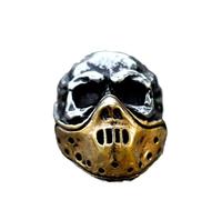 Nouvelles Bagues pour Hommes Masque De Chevalier De La Mort Vintage Anneau De Crâne pour Adolescent Gothique Biker Bijoux