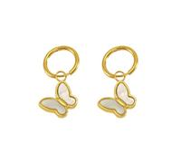 Nouvelles boucles d’oreilles papillon en acier inoxydable transfrontalières pour femmes, design de petits groupes européens et américains dans le sens du luxe