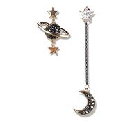 Nouvelles Boucles d'oreilles Asymétriques Star Moon Boucles d'oreilles Femme Mode Coréenne Tempérament Boucles d'oreilles Longues Bijoux Oreille personnalité Durability And Fashion