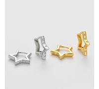 Nouvelles Boucles d'oreilles en étoiles à Cinq Points avec Diamants, tempérament Polyvalent, Clips d'oreille de Luxe légers, Boucles d'oreilles de la Mode Haut de Gamme